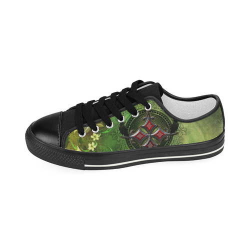 Wonderful gothic design with skull Women's Classic Canvas Shoes (Model 018)