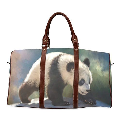 A cute painted panda bear baby. Waterproof Travel Bag/Large (Model 1639)