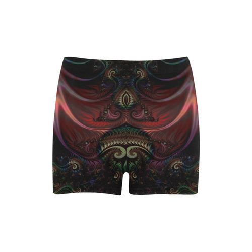fractal pattern with dots and waves Briseis Skinny Shorts (Model L04)