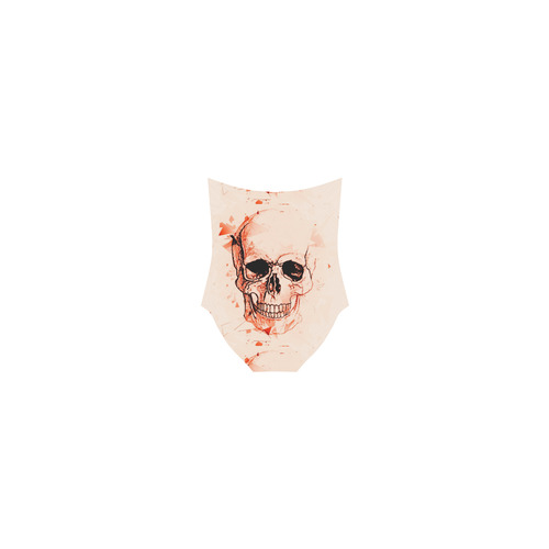 Skull Boom by Popart Lover Strap Swimsuit ( Model S05)