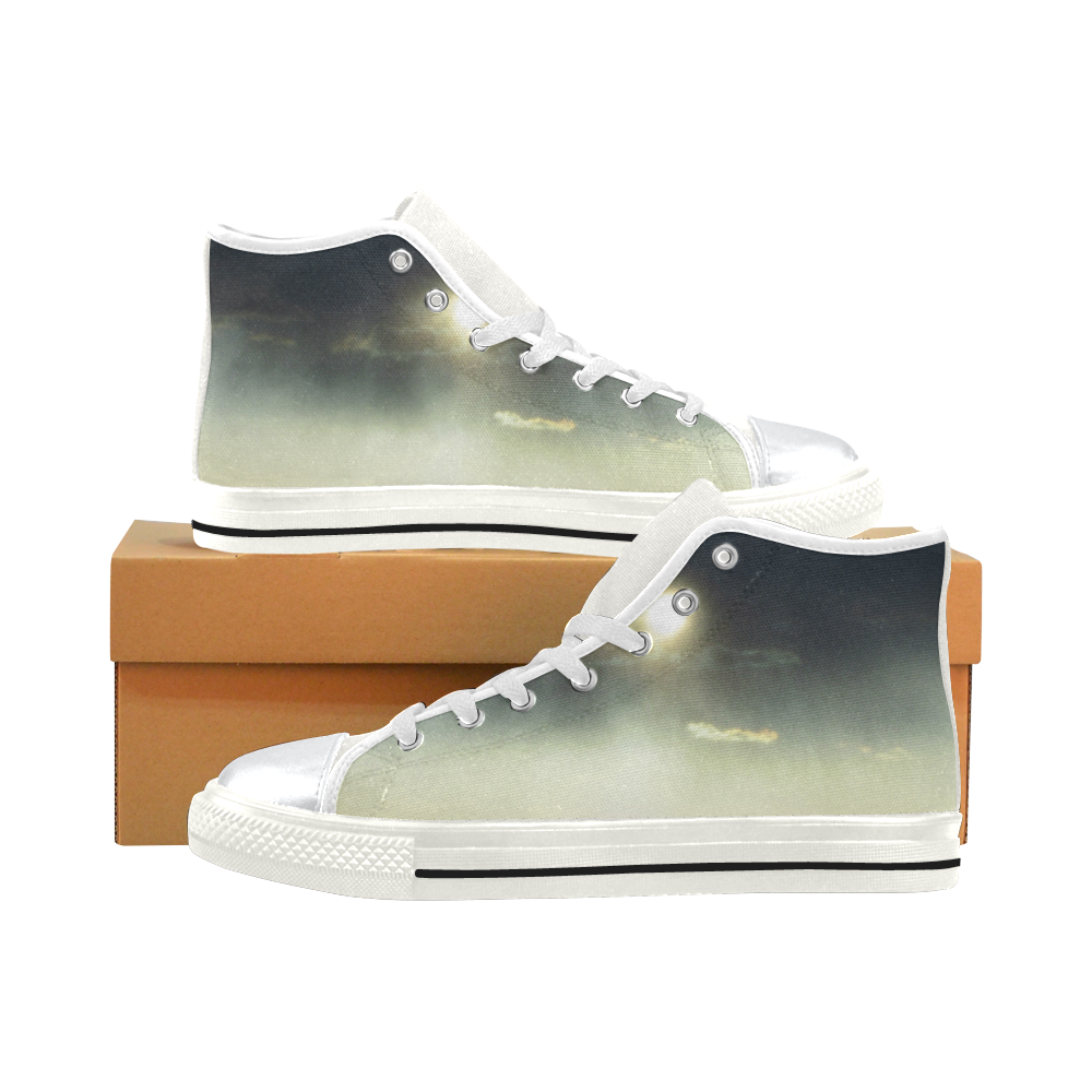 Sunset High Top Canvas Shoes for Kid (Model 017)