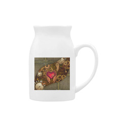 Steampunk, heart with wings Milk Cup (Large) 450ml