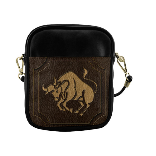 Leather-Look Zodiac Taurus Sling Bag (Model 1627)