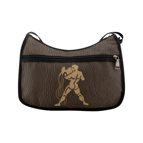Leather-Look Zodiac Aquarius Crossbody Bags (Model 1616)