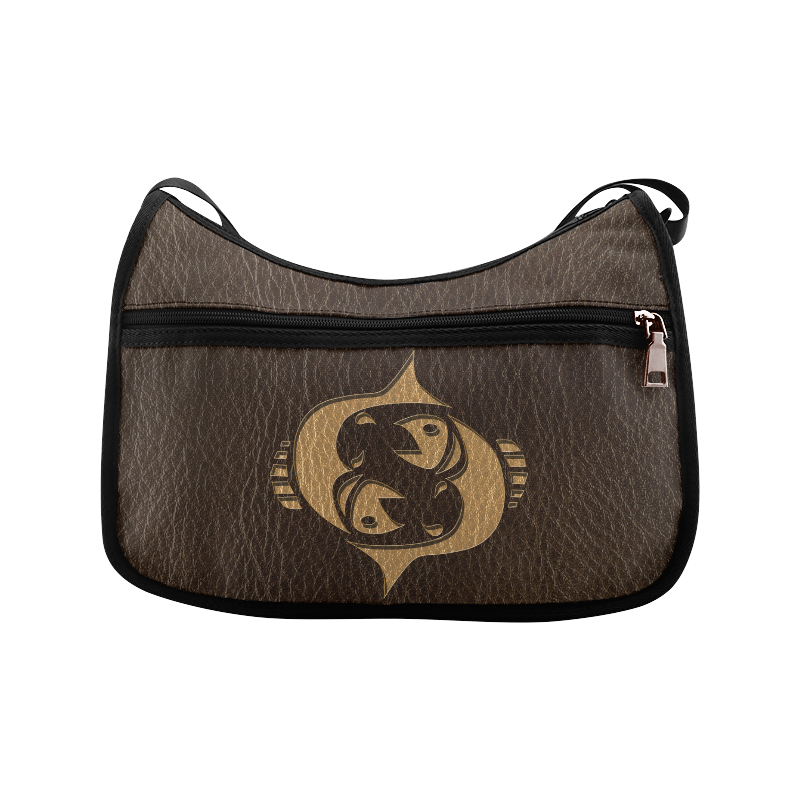 Leather-Look Zodiac Pisces Crossbody Bags (Model 1616)