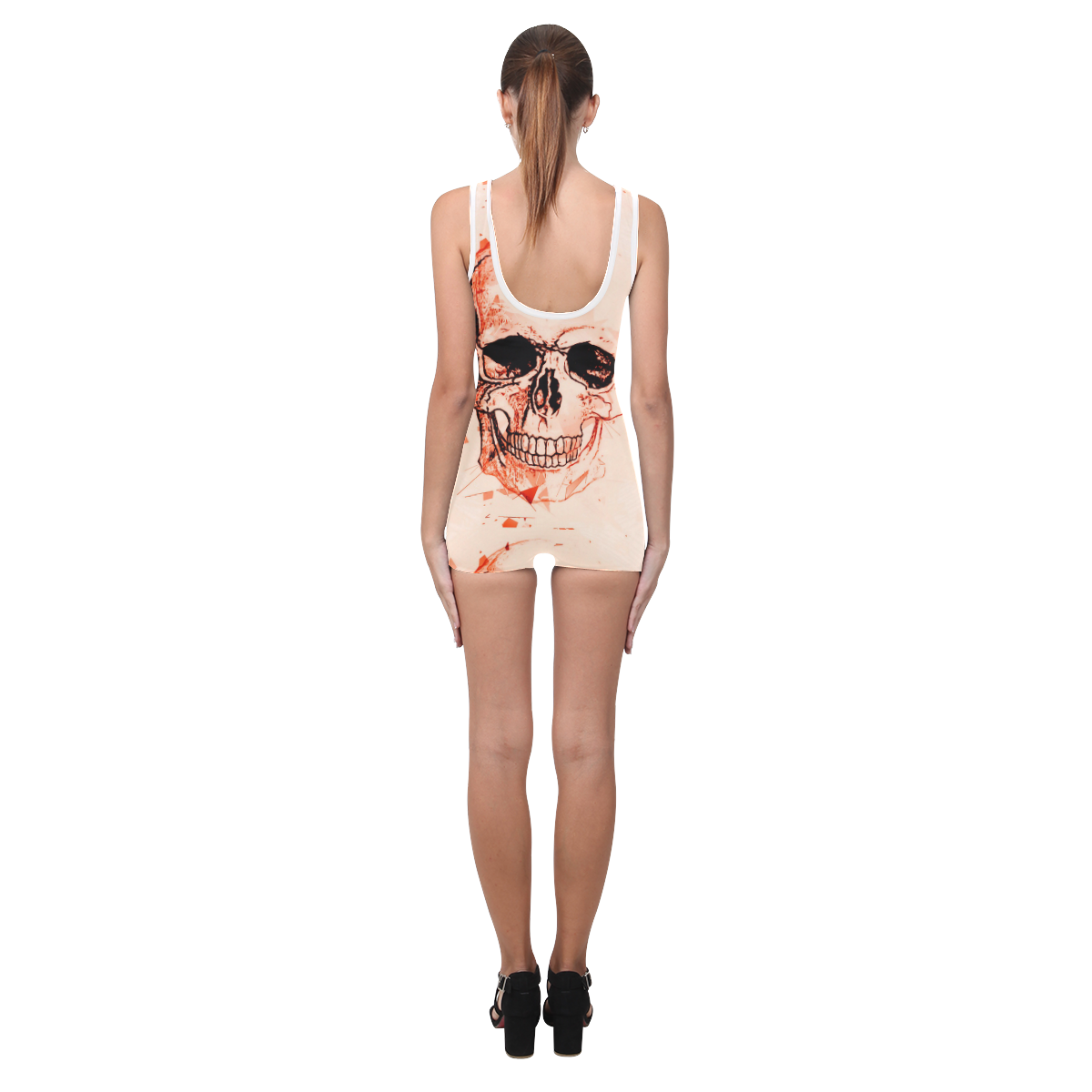 Skull Boom by Popart Lover Classic One Piece Swimwear (Model S03)