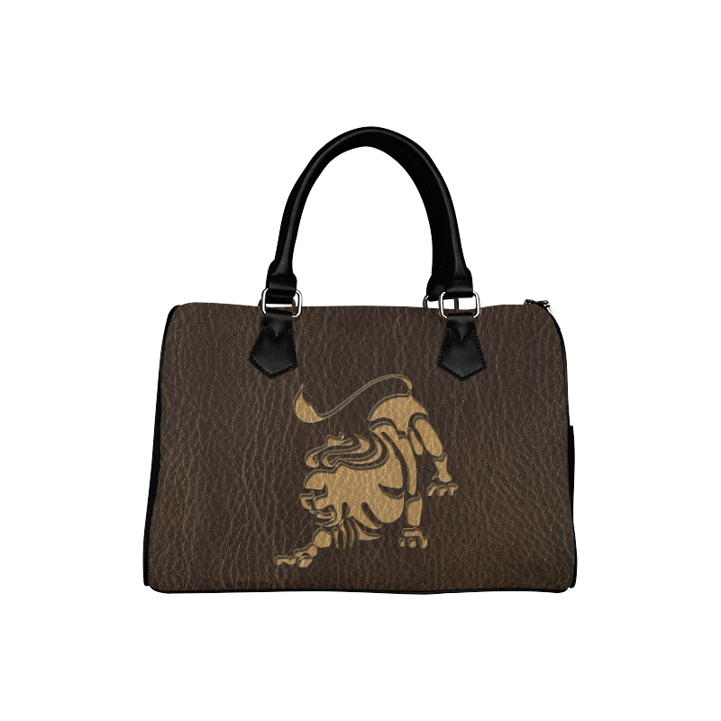 Leather-Look Zodiac Leo Boston Handbag (Model 1621)