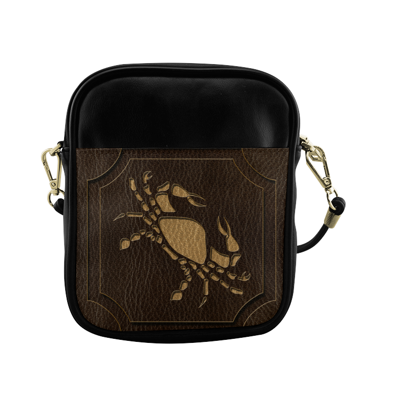 Leather-Look Zodiac Cancer Sling Bag (Model 1627)