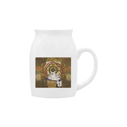 Steampunk, awseome cat clacks and gears Milk Cup (Small) 300ml