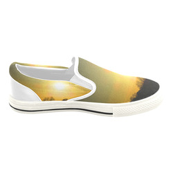 Golden sunset Slip-on Canvas Shoes for Kid (Model 019)