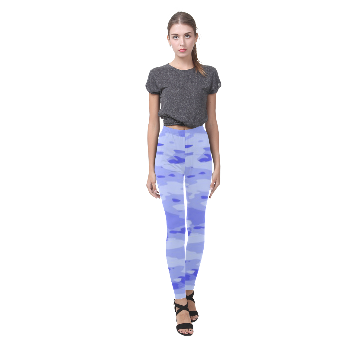 Blue Camo Cassandra Women's Leggings (Model L01)