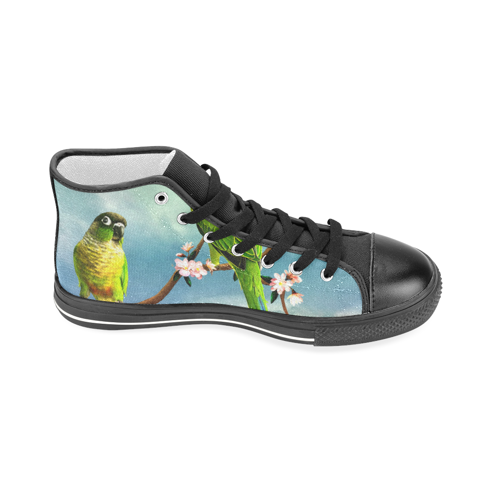 Funny cute parrots Men’s Classic High Top Canvas Shoes (Model 017)