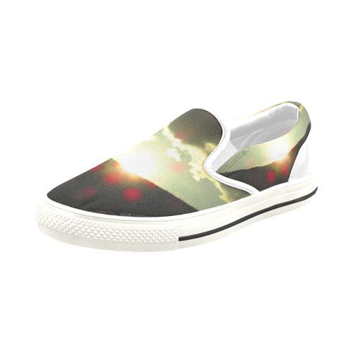 Sunset over the hill Slip-on Canvas Shoes for Kid (Model 019)