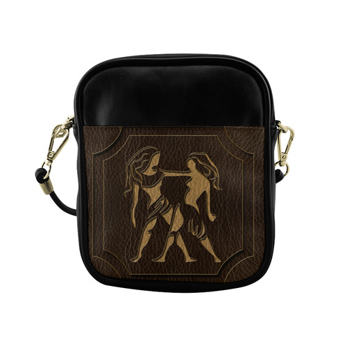 Leather-Look Zodiac Gemini Sling Bag (Model 1627)
