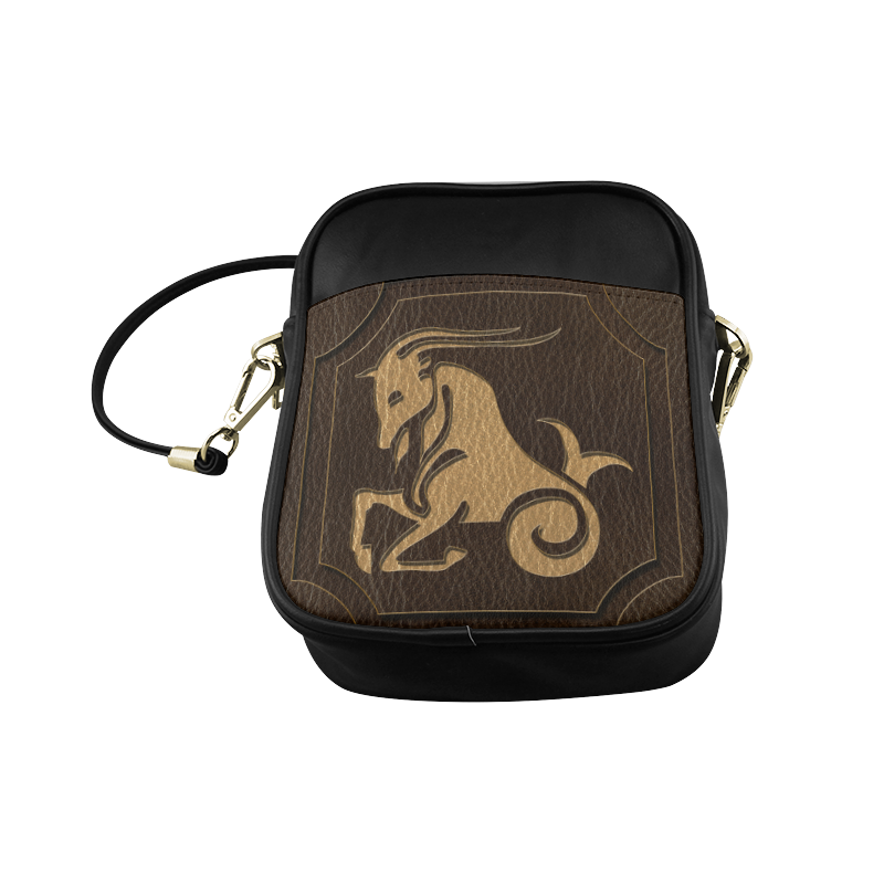 Leather-Look Zodiac Capricorn Sling Bag (Model 1627)