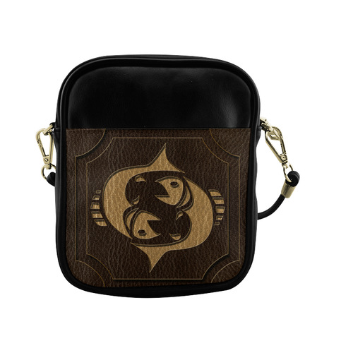 Leather-Look Zodiac Pisces Sling Bag (Model 1627)