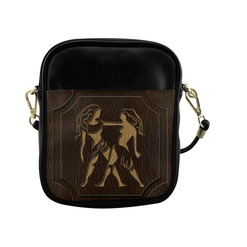 Leather-Look Zodiac Gemini Sling Bag (Model 1627)