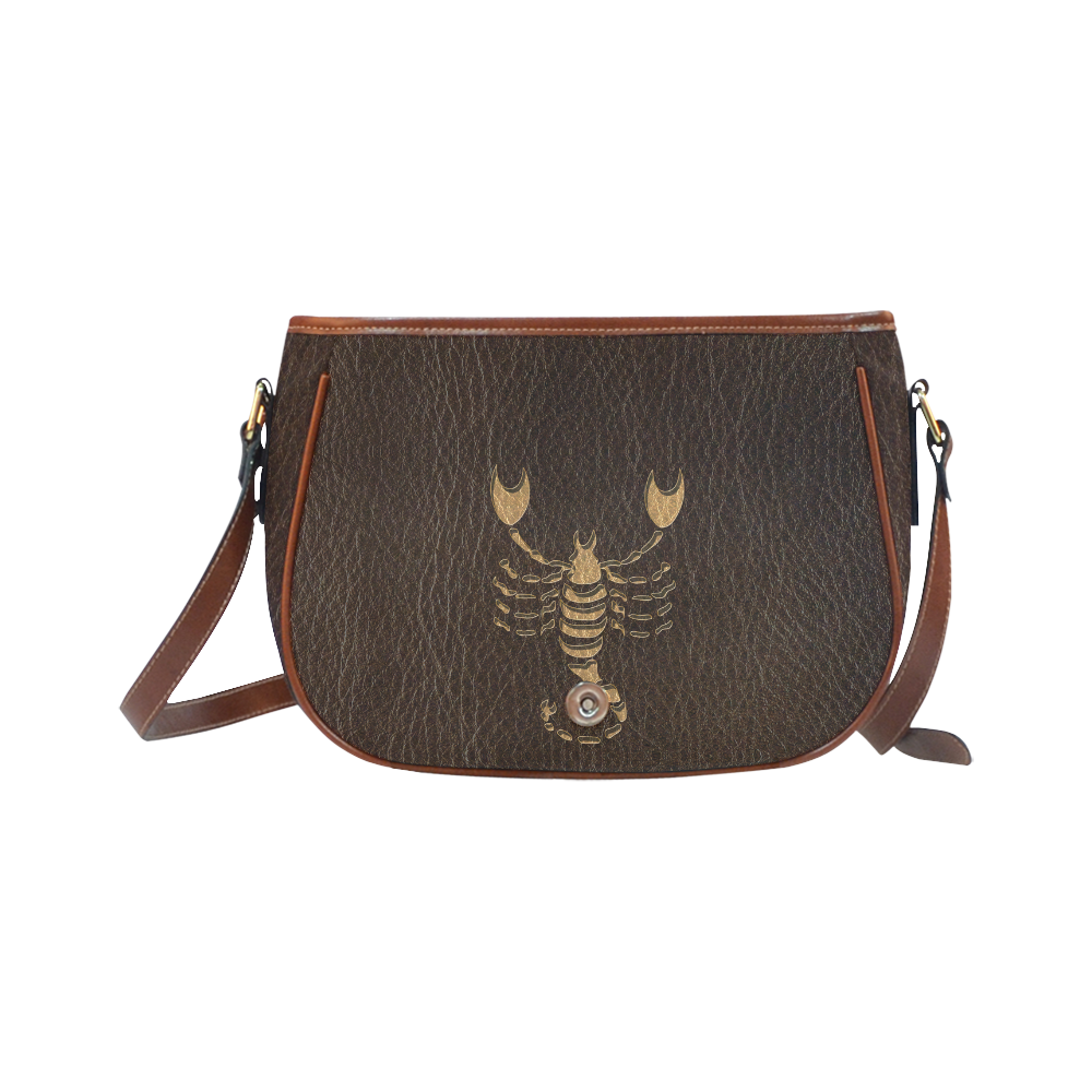 Leather-Look Zodiac Scorpio Saddle Bag/Large (Model 1649)