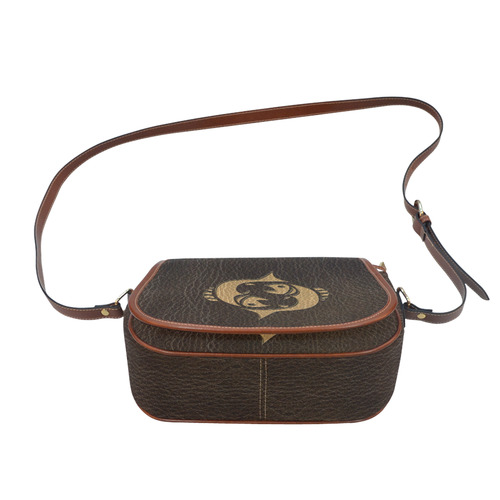 Leather-Look Zodiac Pisces Saddle Bag/Large (Model 1649)