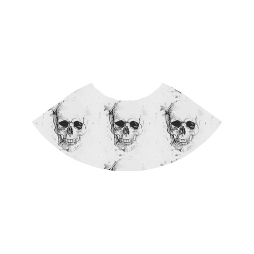 Sk Skull by Popart Lover) Melete Pleated Midi Skirt (Model D15)