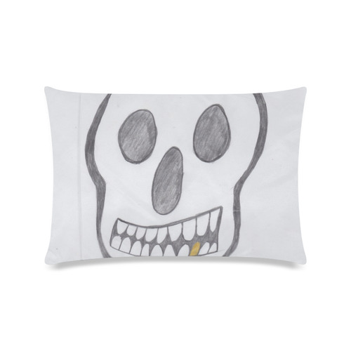 Skull Custom Zippered Pillow Case 16"x24"(Twin Sides)