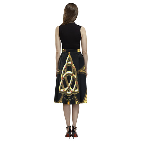 The celtic knote, golden design Aoede Crepe Skirt (Model D16)