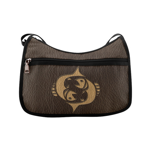 Leather-Look Zodiac Pisces Crossbody Bags (Model 1616)