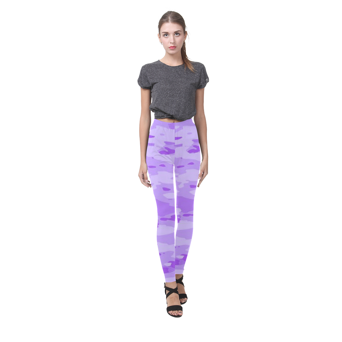 Purple Camo Cassandra Women's Leggings (Model L01)