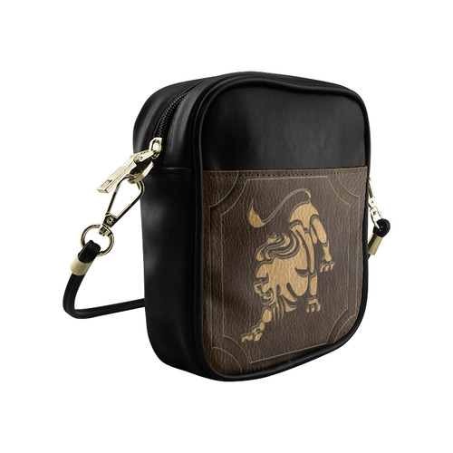 Leather-Look Zodiac Leo Sling Bag (Model 1627)