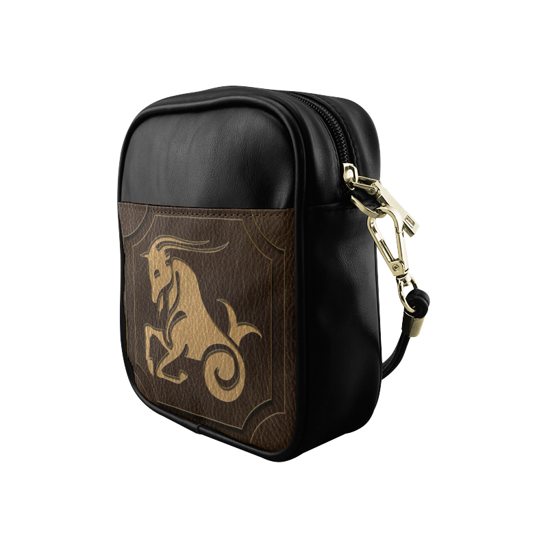 Leather-Look Zodiac Capricorn Sling Bag (Model 1627)
