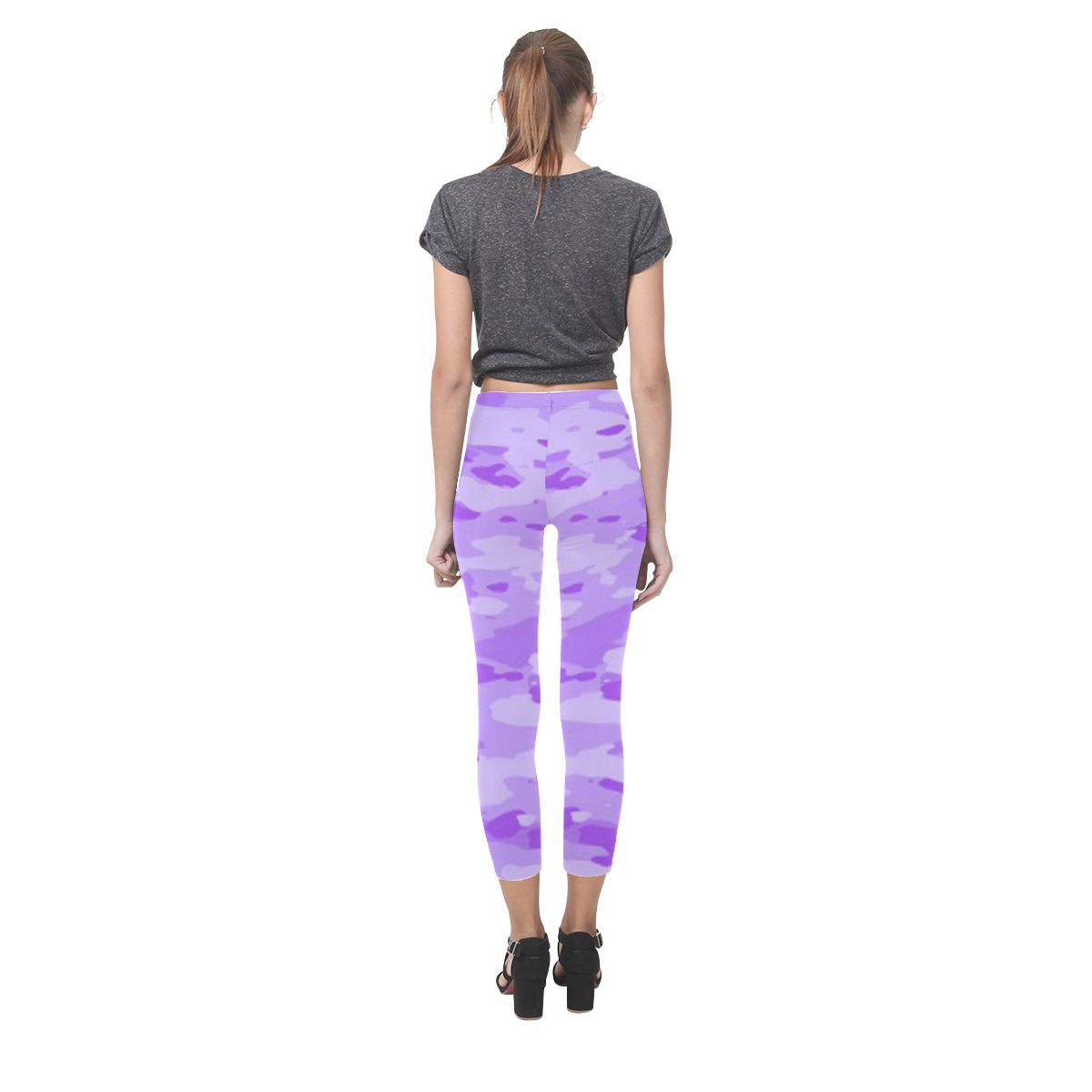 Purple Camo Capri Legging (Model L02)