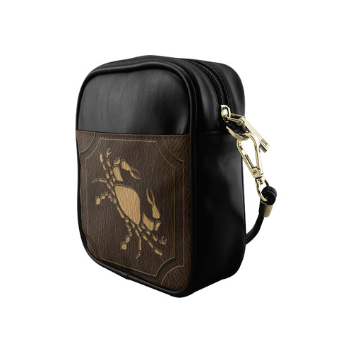 Leather-Look Zodiac Cancer Sling Bag (Model 1627)
