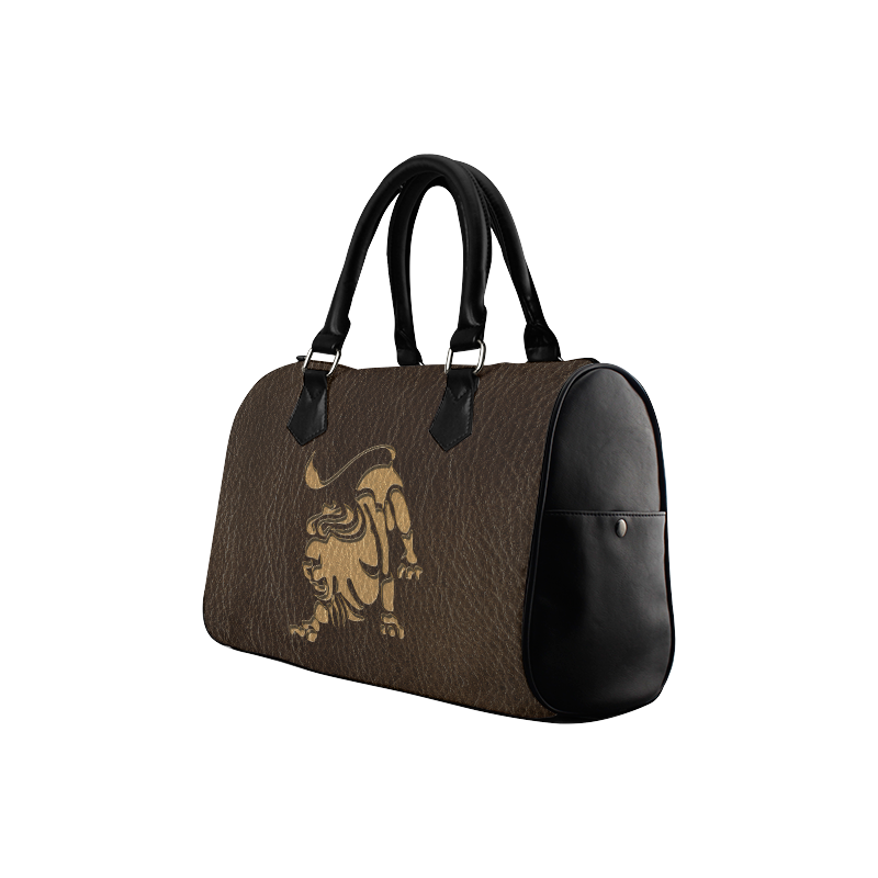Leather-Look Zodiac Leo Boston Handbag (Model 1621)