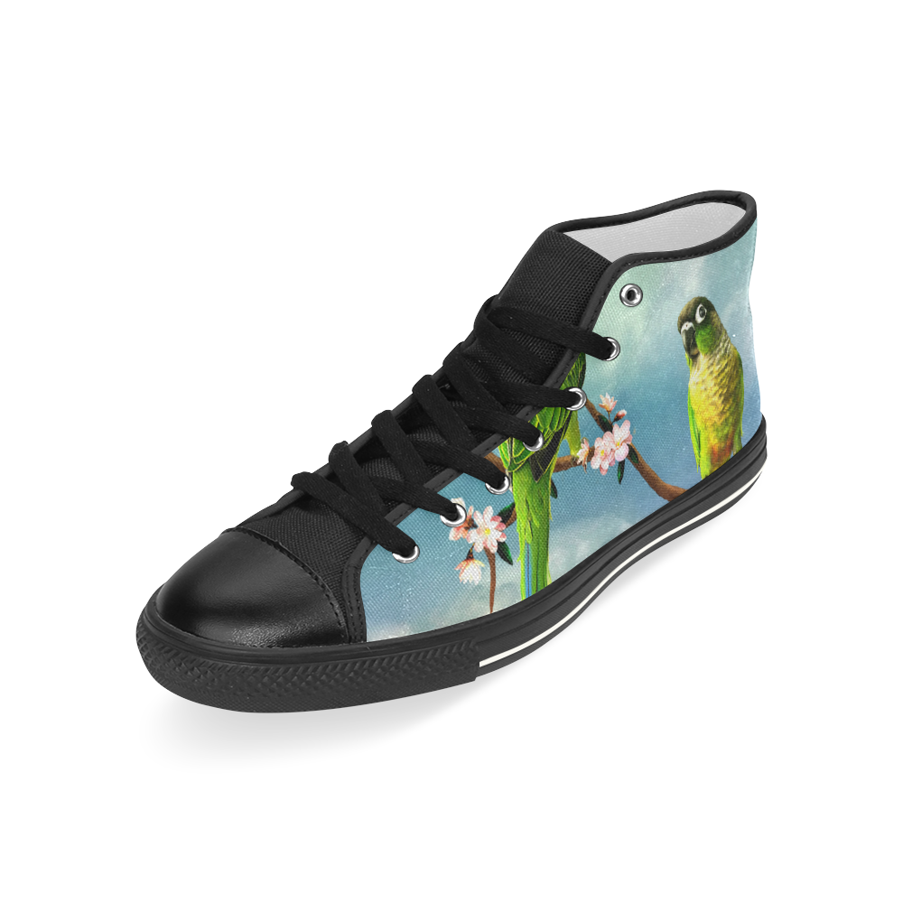 Funny cute parrots Men’s Classic High Top Canvas Shoes (Model 017)