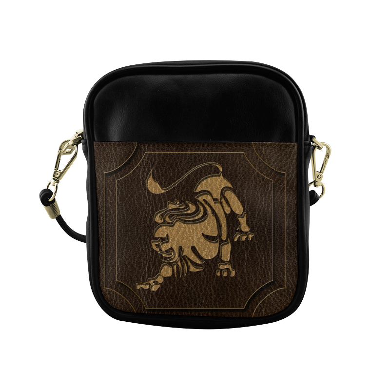 Leather-Look Zodiac Leo Sling Bag (Model 1627)