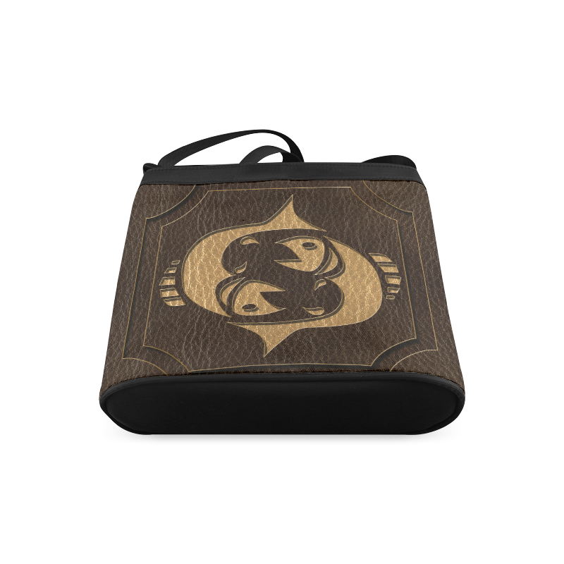 Leather-Look Zodiac Pisces Crossbody Bags (Model 1613)