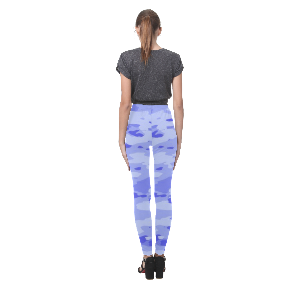 Blue Camo Cassandra Women's Leggings (Model L01)