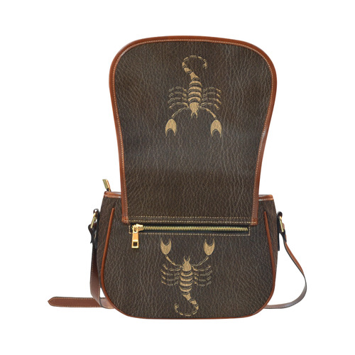 Leather-Look Zodiac Scorpio Saddle Bag/Large (Model 1649)