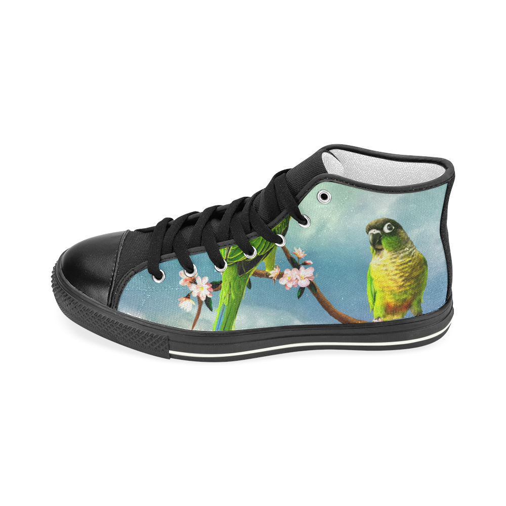 Funny cute parrots Men’s Classic High Top Canvas Shoes (Model 017)