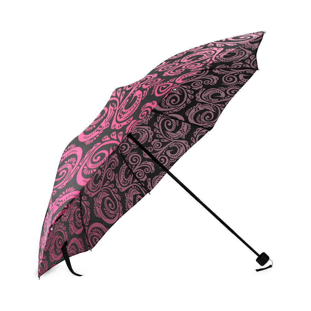 Scandinavian Peacock 03b ~ Pink Foldable Umbrella (Model U01) | ID ...