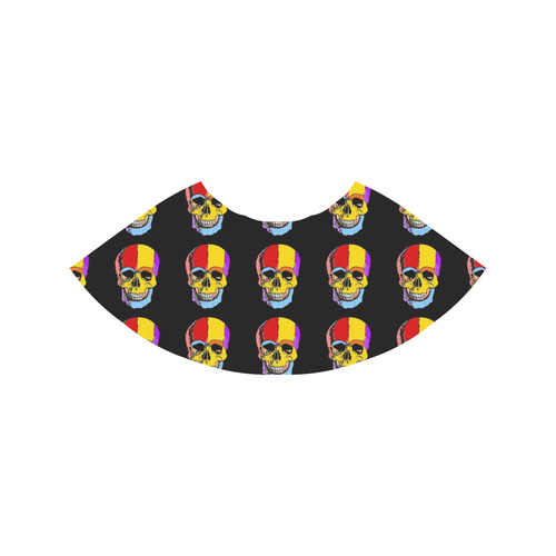 Bunt Skull by Popart Lover Melete Pleated Midi Skirt (Model D15)