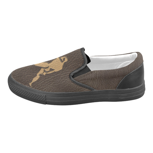 Leather-Look Zodiac Libra Women's Unusual Slip-on Canvas Shoes (Model 019)