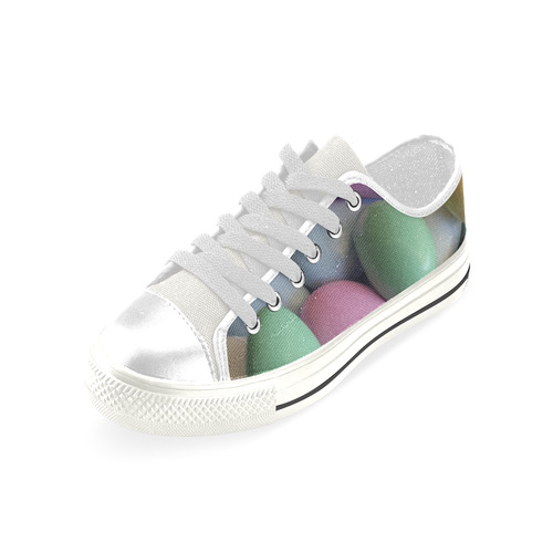 Candied Almonds Low Top Canvas Shoes for Kid (Model 018)