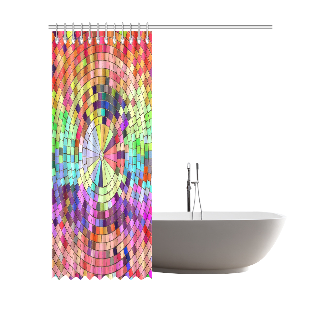 Unicorn Mosaic by Artdream Shower Curtain 69"x84"