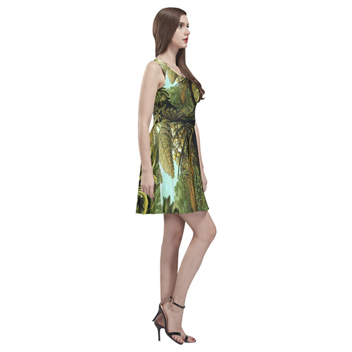 Natures Jungle Thea Sleeveless Skater Dress(Model D19)