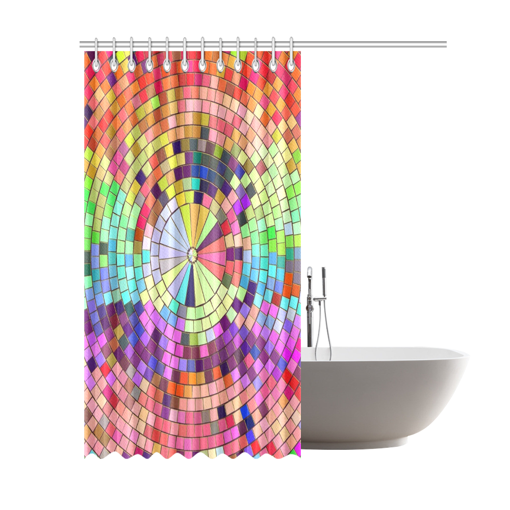 Unicorn Mosaic by Artdream Shower Curtain 69"x84"