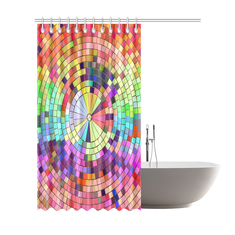 Unicorn Mosaic by Artdream Shower Curtain 72"x84"