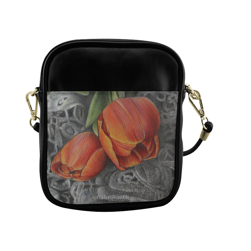 life#19 orange tulips sling bag Sling Bag (Model 1627)