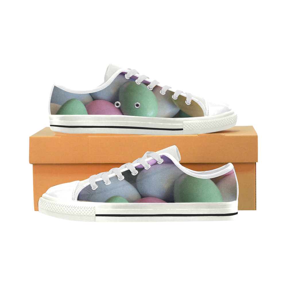 Candied Almonds Low Top Canvas Shoes for Kid (Model 018)