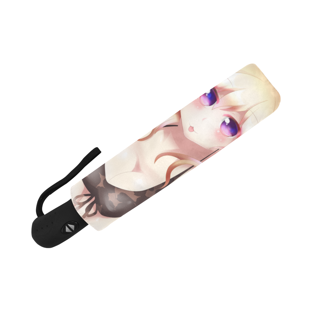 Blonde Hair Bikini Furry Girl Auto-Foldable Umbrella (Model U04)